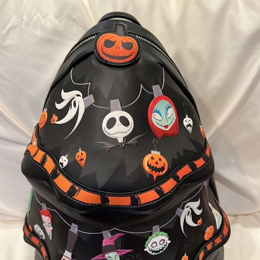 Loungefly Disney Nightmare Before Christmas Lights GLOW Tree Mini Backpack NWT - Picture 3 of 9